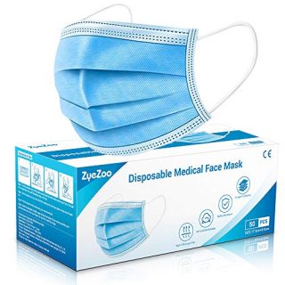 Essential Health Companion: 50 Pcs Disposable Medical Face Masks with 3-Layer Protection