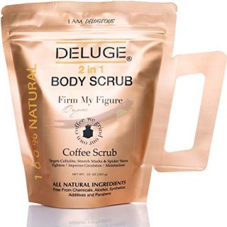 Organic Coffee Body Scrub and Face Scrub for Anti-Cellulite, Stretch Marks