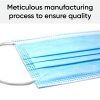 50 Pack Disposable Face Masks with Elastic Earloops