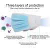 Face Masks 3Ply with Adjustable Elastic Earloop