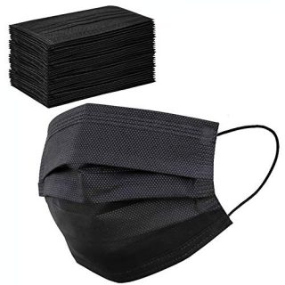 Black Face Masks Breathable Elastic Ear Loops