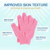 Scrub Wash Mitt for Bath or Shower 4 Pairs Exfoliating Gloves
