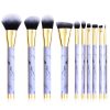 Marble Pattern Makeup Brushes with Blush Foundation Highlighter Brush