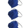 Los Angeles Apparel 3 Pack Face Mask Reusable Unisex Fashion Black