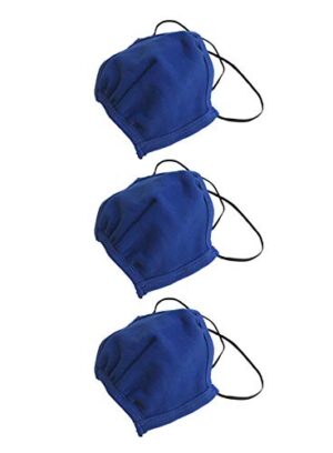 Los Angeles Apparel 3 Pack Face Mask Reusable Unisex Fashion Black
