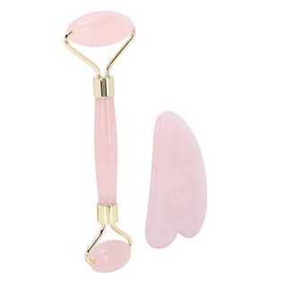 Jade Roller, Face Massager, Face Rollers Kit Rose Quartz Face Massager