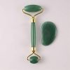 PIXNOR Jade Face Roller, Real Natural Jade Face Roller and Gua Sha Massage