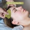 4 Pack Jade Roller Facial Ridged Roller Kits Skin Roller with 2 Pieces