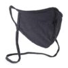 Buttonsmith Black Adult XL Cotton Adjustable Face Mask