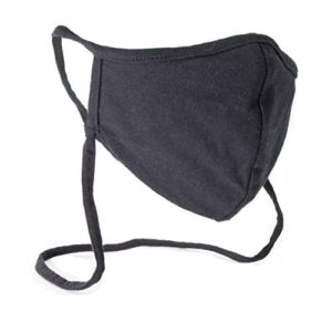 Buttonsmith Black Adult XL Cotton Adjustable Face Mask