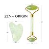 Jade Roller and Gua Sha Set - Jade Face Roller, 100% Natural Jade Stone Set