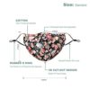HONYAO Stylish Cloth Face_Mask Washable Flower Face_Mask