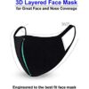 Men's Black Cotton Face Mask - Premium Comfort 2 Pack