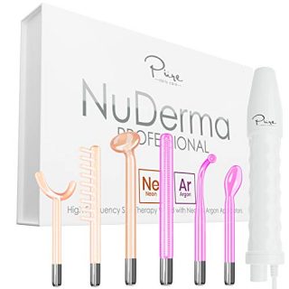 NuDerma Professional Skin Therapy Wand - Portable Handheld High Frequency