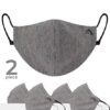 3x Layer Cotton Covers Reusable Grey