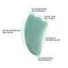 Jade Roller for Face, Jade Roller Massager Healing Crystals Set Including Green Aventurine Roller and Gua Sha Scraping Instrument
