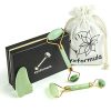 3 PCS Jade Roller for Face Gua Sha Massager Tool Set