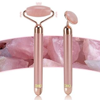 2-IN-1 Electric Jade Roller Facial Massager, Vibrating Face Roller