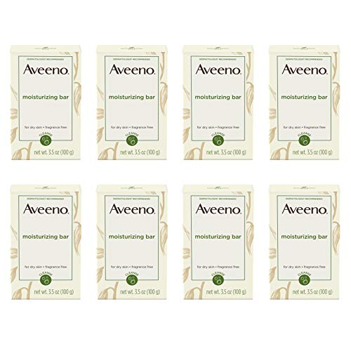 Aveeno Gentle Moisturizing Bar Facial Cleanser with Nourishing Oat for Dry Skin