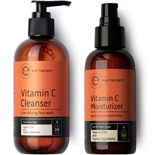 Eve Hansen Vitamin C Cleanser and Moisturizer Set | Natural Vit C Face Wash