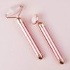 Premium Electric Rose Quartz Roller - Anti-Aging Vibrating Massager Set