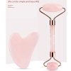 situ Jade Roller and Gua Sha Tools Set - Anti Aging Rose Quartz Roller Massager