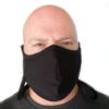 Buttonsmith Black Adult XL Cotton Adjustable Face Mask