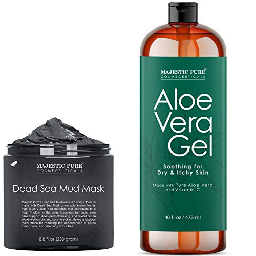 Majestic Pure Dead Sea Mud Mask and Aloe Vera Gel Bundle