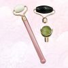 PIXNOR Jade Roller Natural Facial Jade Stone Quartz Facial Roller
