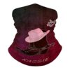 Neck Gaiter Cowgirl Boots Hat Butterfly Burgundy Personalized Case