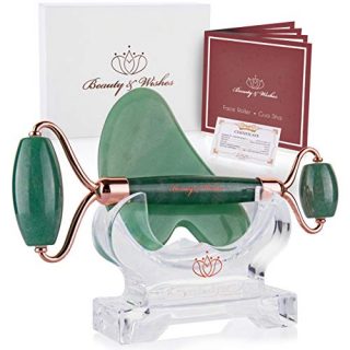 Jade Roller and Gua Sha Face Luxury Anti Aging Tool Set