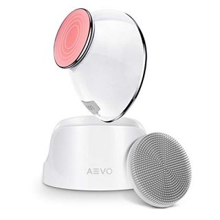 AEVO Facial Cleansing Brush, 6X Deeper Cleanse 2 in 1 Heated Massager