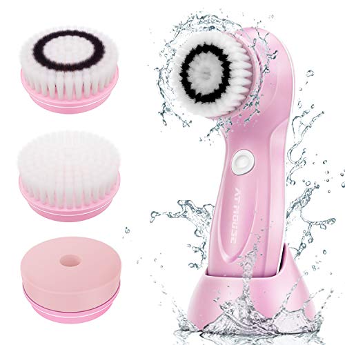 Electric Facial Cleansing Brush, Rechargeable Face Cleanser Waterproof