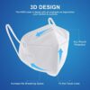 KN95 Face Masks (60pcs White), BLScode Individually Wrapped 5-Layer