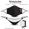 Cloth Face Mask, Reusable Washable Face Masks with Adjustable Ear Loops