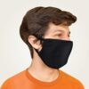5 Pack Large Black T Shirt Face Mask Unisex, Reusable, Washable