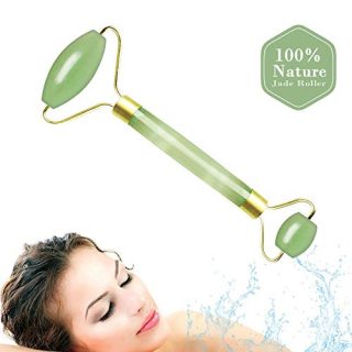 Jade Roller for Face, Neck & Under Eye, Natural Face Roller Massager