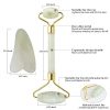 Jade Roller Gua Sha Set-2020 UPGRADED Facial Roller Massager Body