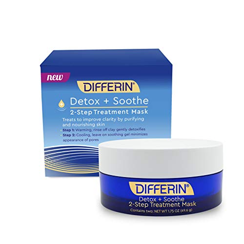 Differin Detox + Soothe 2Step Face Mask, Suitable for Sensitive Skin
