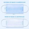 Face Masks, 3 Layer, Adult, Blue, 50 packs come with independent box packages
