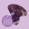 Jade Roller for Face – Amethyst Derma Roller and Gua Sha Set for Skincare