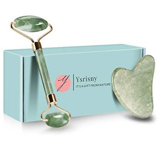 Ysrisny Jade Roller for Face and Gua Sha Set Face Roller