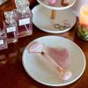 Rose Quartz Roller and Gua Sha Set, 100% Natural Stone