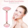 Jade Roller Rose Quartz Roller for Facial Toning, Massage, Anti-Aging