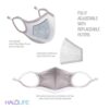 Halo Life Face Mask - Reusable/Washable with Replaceable Nanofiber Filter