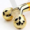 2 In 1 Beauty Bar 24k Gold Pulse Facial Massager Electric 3D Roller