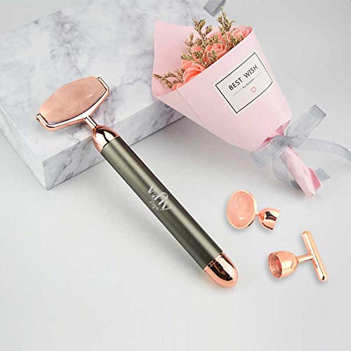 Vibrating Jade Face Roller and Massager for Women