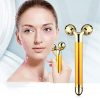 2 In 1 Beauty Bar 24k Gold Pulse Facial Massager Electric 3D Roller