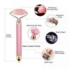 Jade Roller Face Massager 2 in 1 Vibrating Rose Quartz