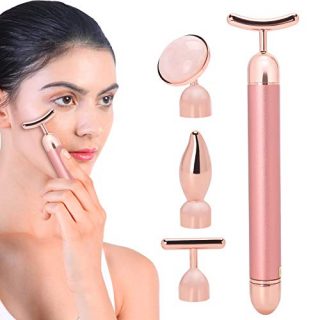 Facial Massager, 4 in 1 Multi‑Functional Vibration Facial Roller